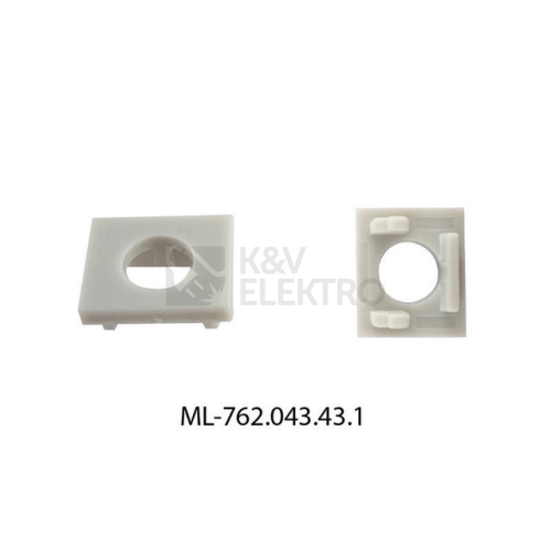  Koncovka LED profilu s otvorem pro DP DR DS stříbrná McLED ML-762.043.43.1