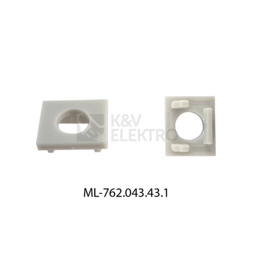 Koncovka LED profilu s otvorem pro DP DR DS stříbrná McLED ML-762.043.43.1