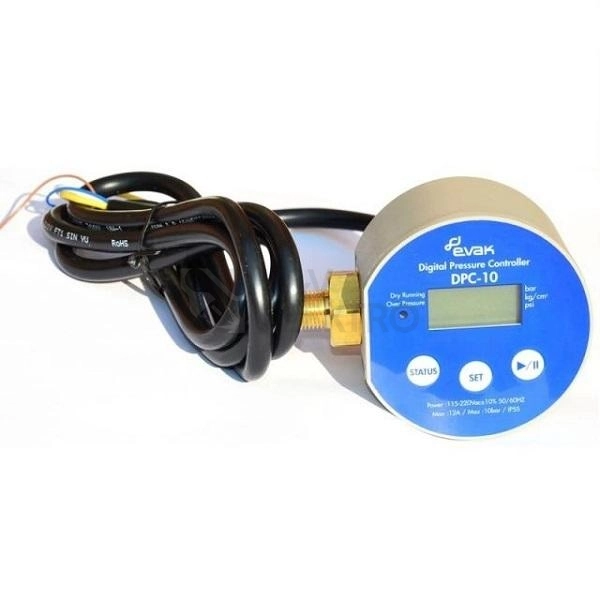 Obrázek produktu Digitální tlakový spínač k čerpadlu EVAK DPC-10 0,01-10bar 1,5m kabel 0