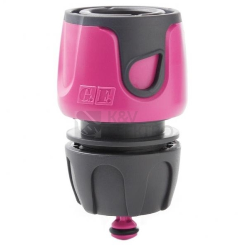 Rychlospojka na zahradní hadice G.F. Garden Soft Touch 1/2" Aquastop Fuxia 27-3067-FU