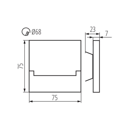 Orientační svítidlo 12V Kanlux SABIK LED P68 B-NW CZ 4000K neutrální bílá 27086 (obrázek 7)