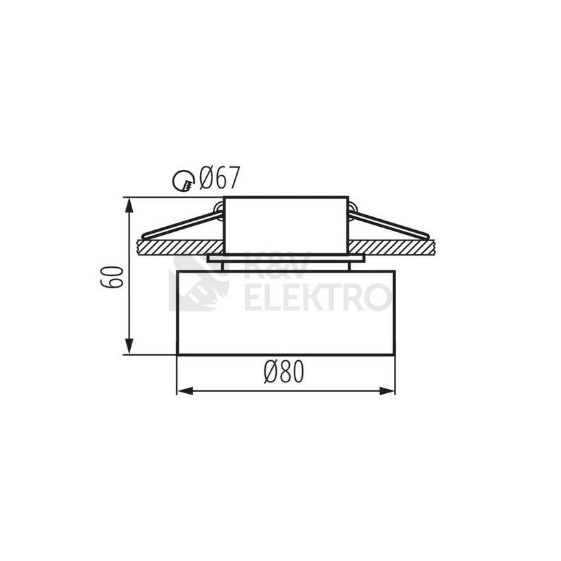 Obrázek produktu Podhledové svítidlo bez patice Kanux GOVIK DSO-B 29236 9