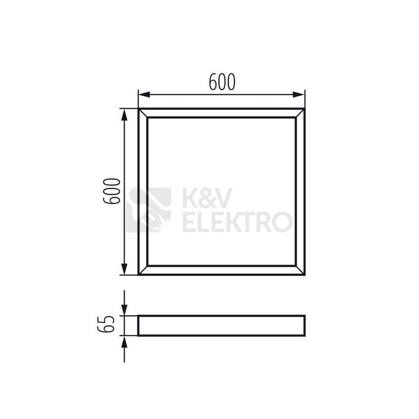 Obrázek produktu Montážní rámeček pro LED panel Kanlux BRAVO ADTR-H 6060 W 29843 1