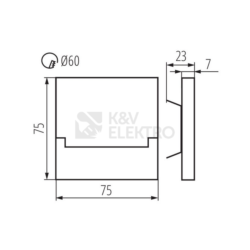 Obrázek produktu Orientační svítidlo 12V Kanlux SABIK LED B-WW 3000K teplá bílá 29853 8