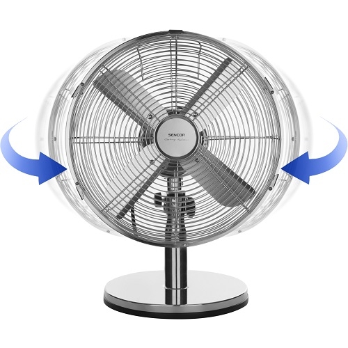 Kovový stolní ventilátor SENCOR SFE 3040SL stříbrná