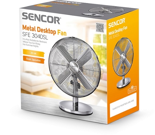Obrázek produktu Kovový stolní ventilátor SENCOR SFE 3040SL stříbrná 1
