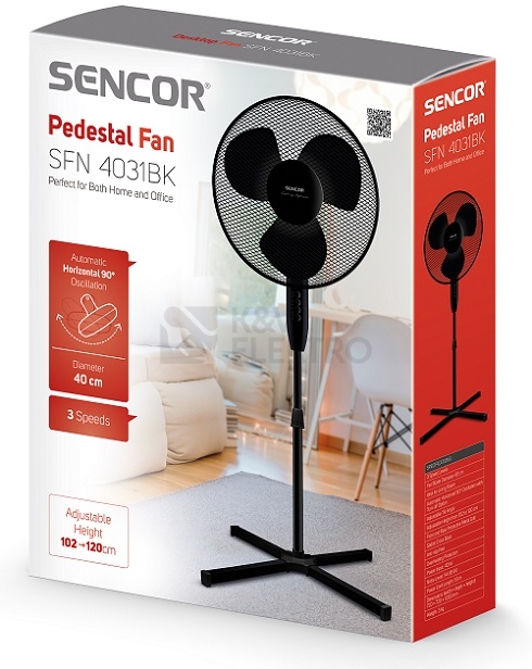 Obrázek produktu Stojací ventilátor SENCOR SFN 4031BK černá 1