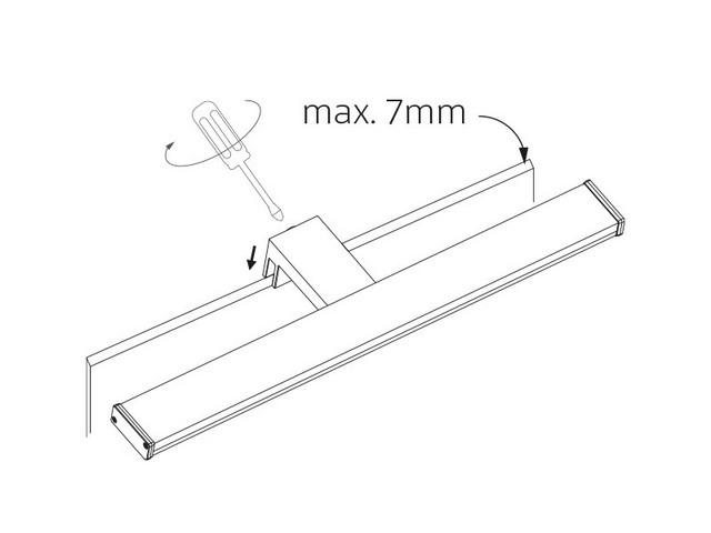Koupelnové LED svítidlo nad zrcadlo Panlux ARVEN PN12100002 8W IP44 3000K stříbrná (obrázek 5)