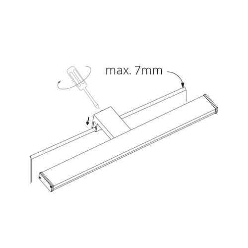 Koupelnové LED svítidlo nad zrcadlo Panlux ARVEN PN12300003 12W IP44 4000K stříbrná (obrázek 3)
