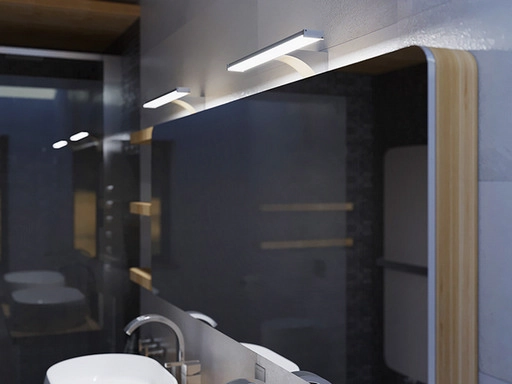 Koupelnové nástěnné LED svítidlo Panlux ELESAR PN12300004 8W IP44 4000K stříbrná (obrázek 6)