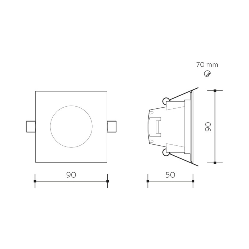 LED podhledové svítidlo Panlux SPOTLIGHT IP65 SQUARE 4000K PN14300027 (obrázek 3)