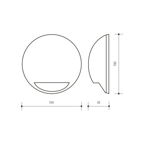 Přisazené orientační LED svítidlo 230V Panlux LEON CIRCLE stříbrná PN42100018 (obrázek 4)