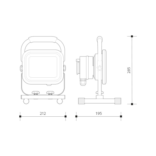 Montážní LED reflektor Panlux PN54300003 30W IP44 4000K se zásuvkami