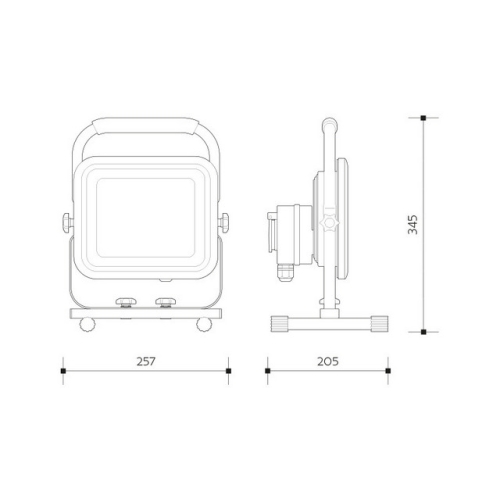 Montážní LED reflektor 50W IP44 4500lm 4000K černá Panlux PN54300004