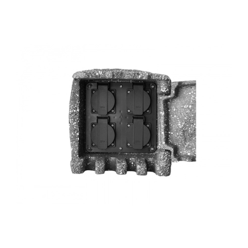 Zahradní zásuvkový sloupek/kámen Panlux STONE 4Z šedá 4x zásuvka PN42000001 (obrázek 3)