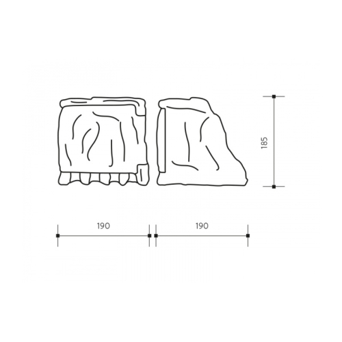 Zahradní zásuvkový sloupek/kámen Panlux STONE 4Z šedá 4x zásuvka PN42000001