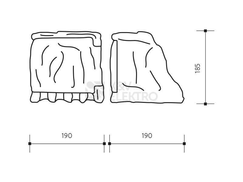 Obrázek produktu Zahradní zásuvkový sloupek/kámen Panlux STONE 2ZT šedá 2x zásuvka + časovač PN42000003 2