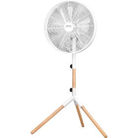  Kovový stojací ventilátor SENCOR SFN 4080WH bílá+dřevo