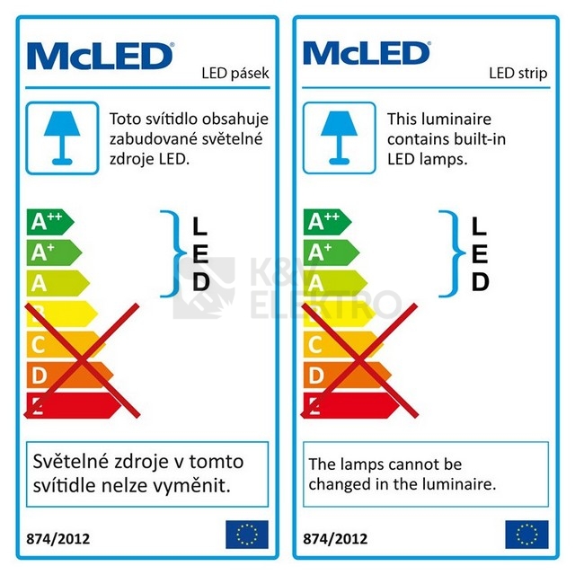 Obrázek produktu LED pásek McLED 24V teplá bílá CRI90 š=8mm IP20 4,8W/m 60LED/m SMD2835 ML-126.831.60.2 6