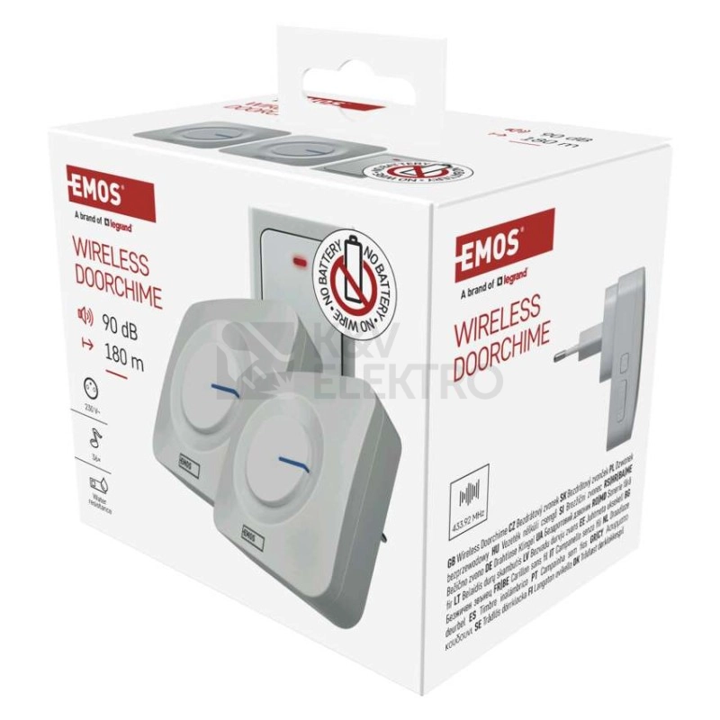 Obrázek produktu Domovní bezdrátový zvonek EMOS P5731 7