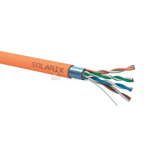 FTP kabel Solarix SXKD-5e-FTP-LSOHFR-B2ca oranžový metráž