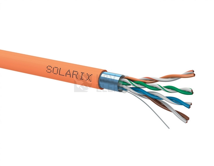 Obrázek produktu FTP kabel Solarix SXKD-5e-FTP-LSOHFR-B2ca oranžový metráž 0