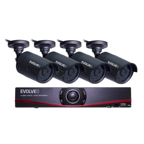 Kamerový systém EVOLVEO Detective D04_FHD 4-kanálový NVR + 4x kamera FHD IP65