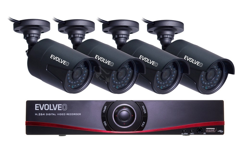 Obrázek produktu Kamerový systém EVOLVEO Detective D04_FHD 4-kanálový NVR + 4x kamera FHD IP65 0