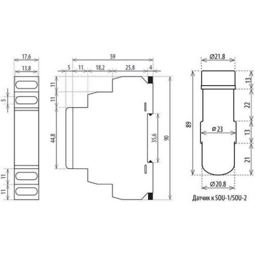 Soumrakový spínač ETI SOU-1/230V s čidlem 002470011 (obrázek 4)