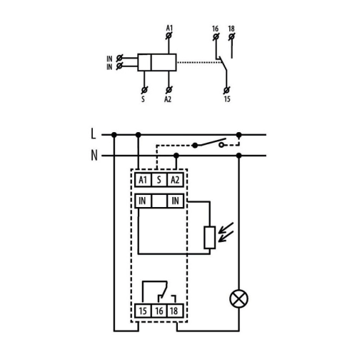 Soumrakový spínač ETI SOU-1/230V s čidlem 002470011 (obrázek 6)