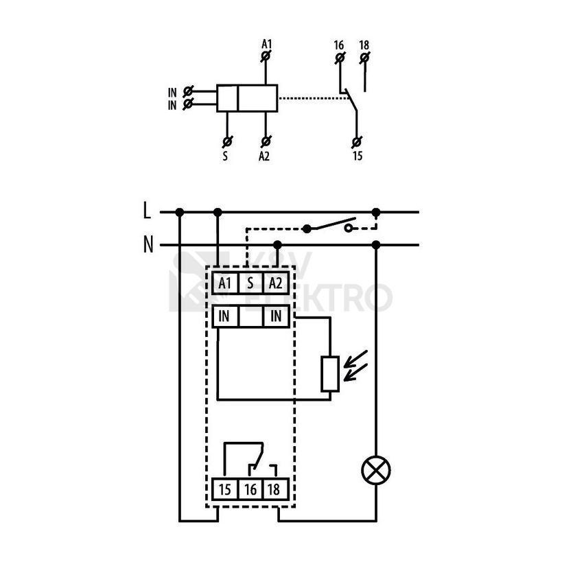 Obrázek produktu Soumrakový spínač ETI SOU-1/230V s čidlem 002470011 3