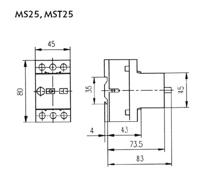 Motorový spouštěč ETI MS25-10 6,3-10,0A 004600100 (obrázek 3)