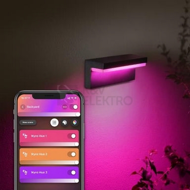 Obrázek produktu  Venkovní nástěnné LED svítidlo Philips Hue Nyro 17456/30/P7 2000K-6500K RGB 4