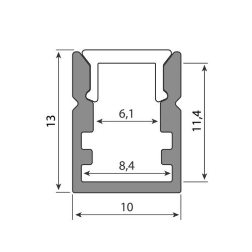 Přisazený hliníkový LED profil PK2 McLED ML-761.047.43.2 10x13mm matný difuzor 2m