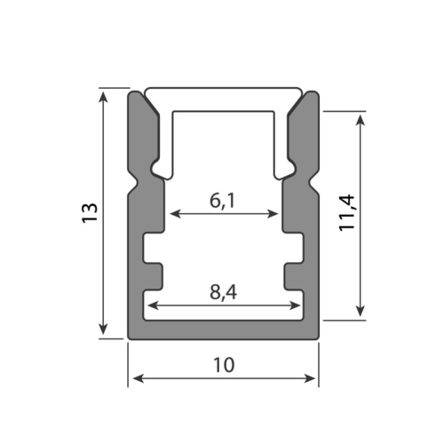 Přisazený hliníkový LED profil PK2 McLED ML-761.047.43.2 10x13mm matný difuzor 2m (obrázek 3)