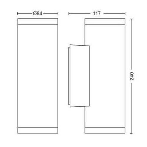 Venkovní nástěnné LED svítidlo Philips Hue Appear 17463/30/P7 2000K-6500K RGB (obrázek 2)