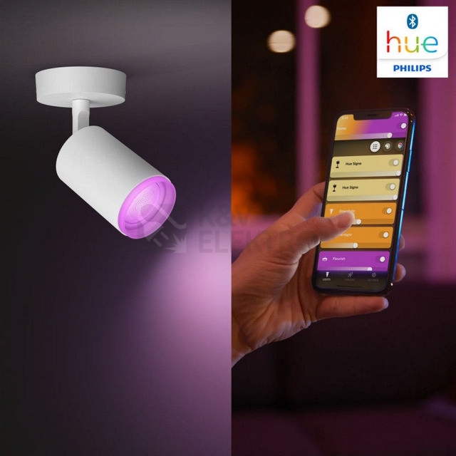 Obrázek produktu Bluetooth LED bodové svítidlo Philips Hue Fugato 50632/31/P7 2xGU10/5,7W 2000-6500K RGB 2