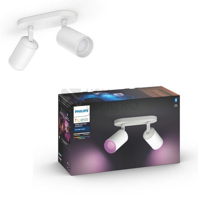 Obrázek produktu Bluetooth LED bodové svítidlo Philips Hue Fugato 50632/31/P7 2xGU10/5,7W 2000-6500K RGB 4