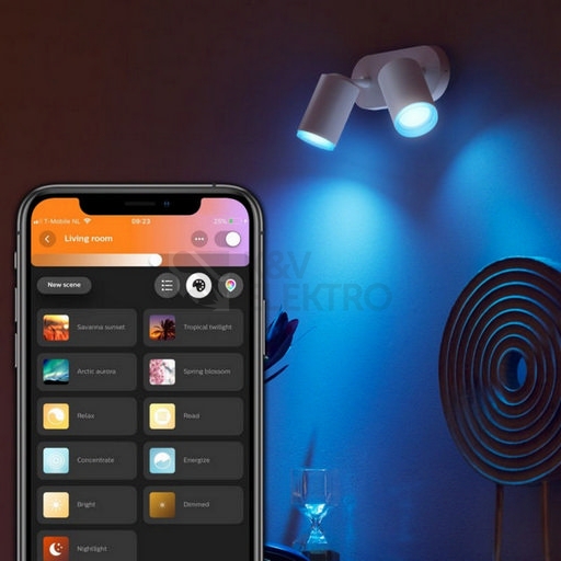Obrázek produktu Bluetooth LED bodové svítidlo Philips Hue Fugato 50632/31/P7 2xGU10/5,7W 2000-6500K RGB 6