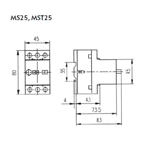 Motorový spouštěč ETI MS25-1 0,63-1,0A 004600050 (obrázek 3)