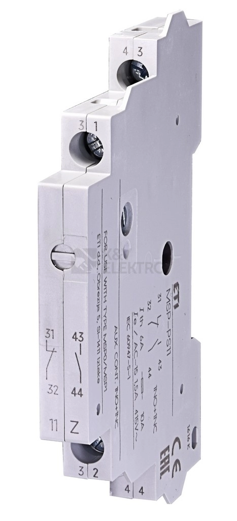 Obrázek produktu Pomocný spínač ETI PS11 1xNO+1xNC 004600130 0