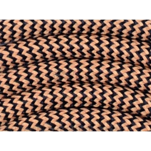 Textilní kabel H03VV-F 2x0,75 5m zigzag art deco 29 (CYSY 2Dx0,75)