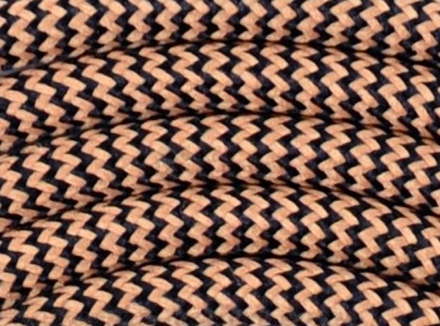 Obrázek produktu Textilní kabel H03VV-F 2x0,75 5m zigzag art deco 29 (CYSY 2Dx0,75) 0