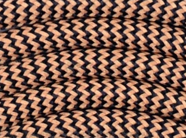 Obrázek produktu Textilní kabel H03VV-F 2x0,75 5m zigzag art deco 29 (CYSY 2Dx0,75) 0