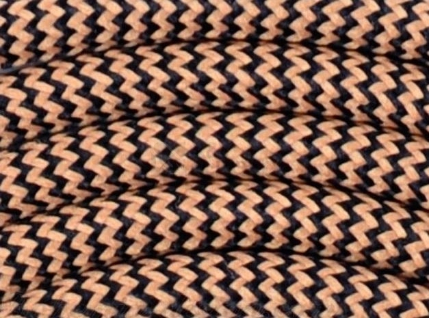 Obrázek produktu Textilní kabel H03VV-F 2x0,75 5m zigzag art deco 29 (CYSY 2Dx0,75) 0