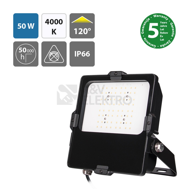Obrázek produktu LED reflektor McLED Delta 50 50W 6400lm 4000K IP66 ML-511.701.28.0 1