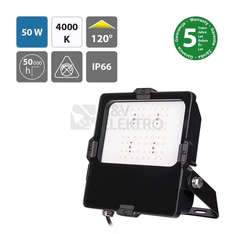 Obrázek produktu LED reflektor McLED Delta 50 50W 6400lm 4000K IP66 ML-511.701.28.0 1