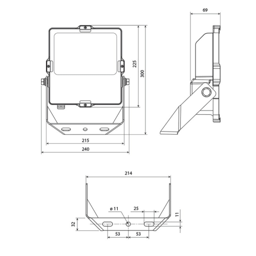 LED reflektor McLED Delta 50 4000K 50W 30° IP66 ML-511.701.28.2
