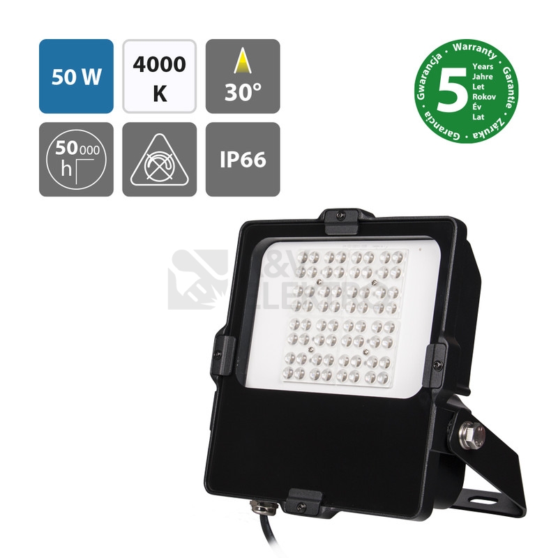 Obrázek produktu LED reflektor McLED Delta 50 4000K 50W 30° IP66 ML-511.701.28.2 1