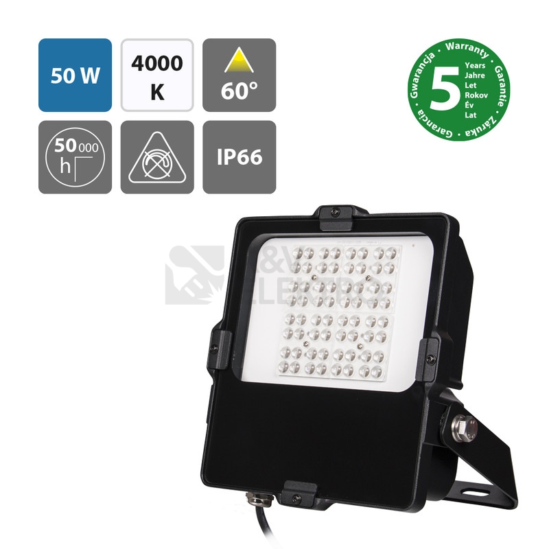 Obrázek produktu LED reflektor McLED Delta 50 4000K 50W 60° IP66 ML-511.701.28.3 1